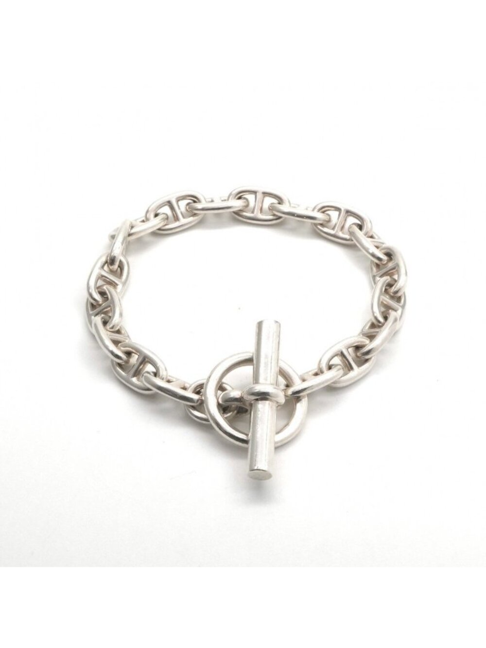Hermes Chaine D'ancre Bracelet Bangle Cuff 925 Sterling Silver
